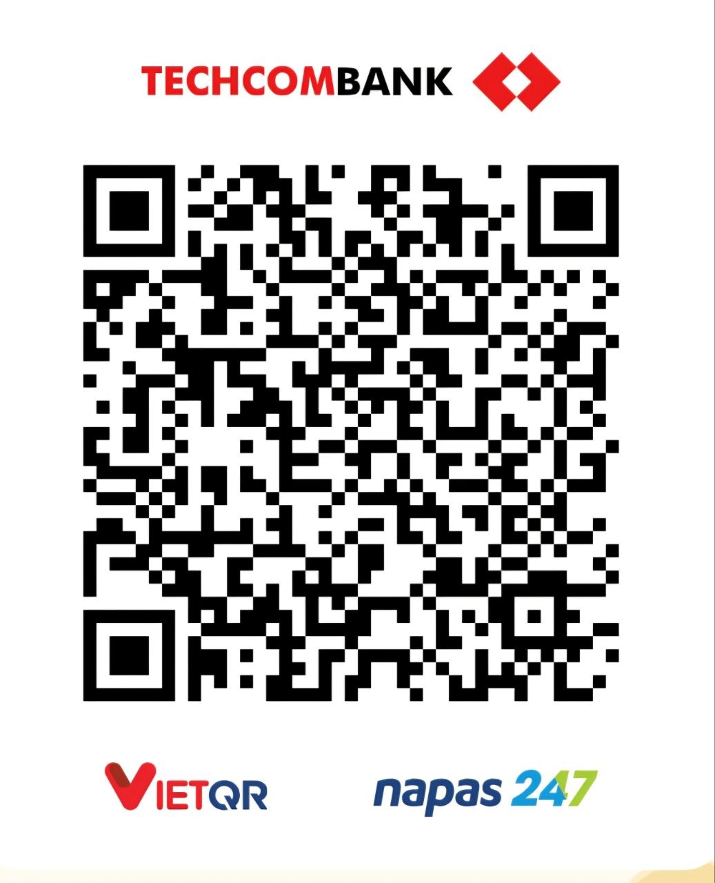 QR ủng hộ qua Techcombank